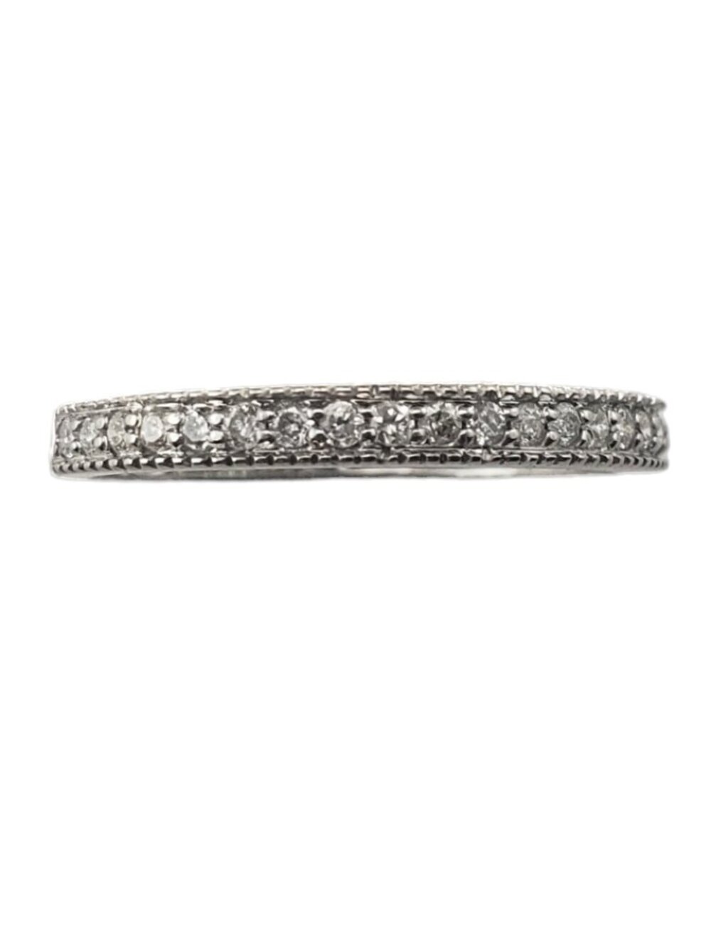 14 Karat White Gold Diamond Band Ring Size 5.75 #15586
